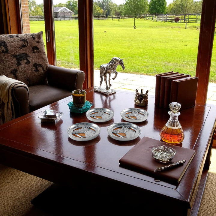 Equestrian Horse Coaster Set – Elegant Drink Coasters for Horse Lovers & Entertaining