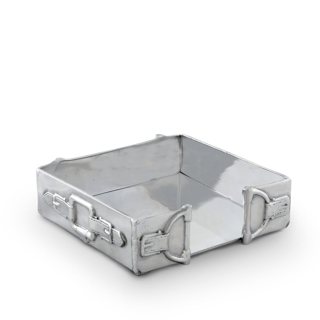 Silver Equestrian Luncheon Napkin Box