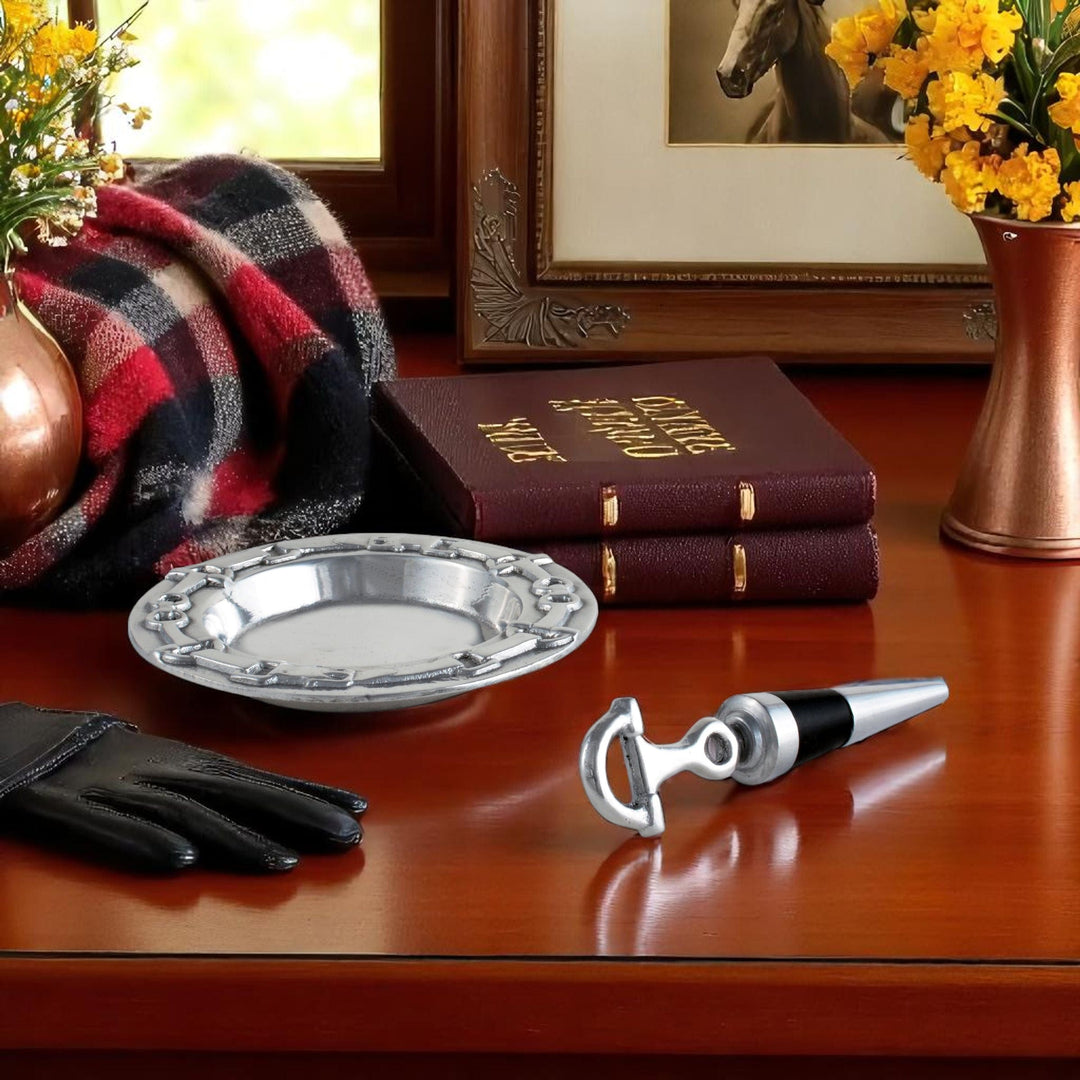 Equestrian Wine Coaster and Stopper Set