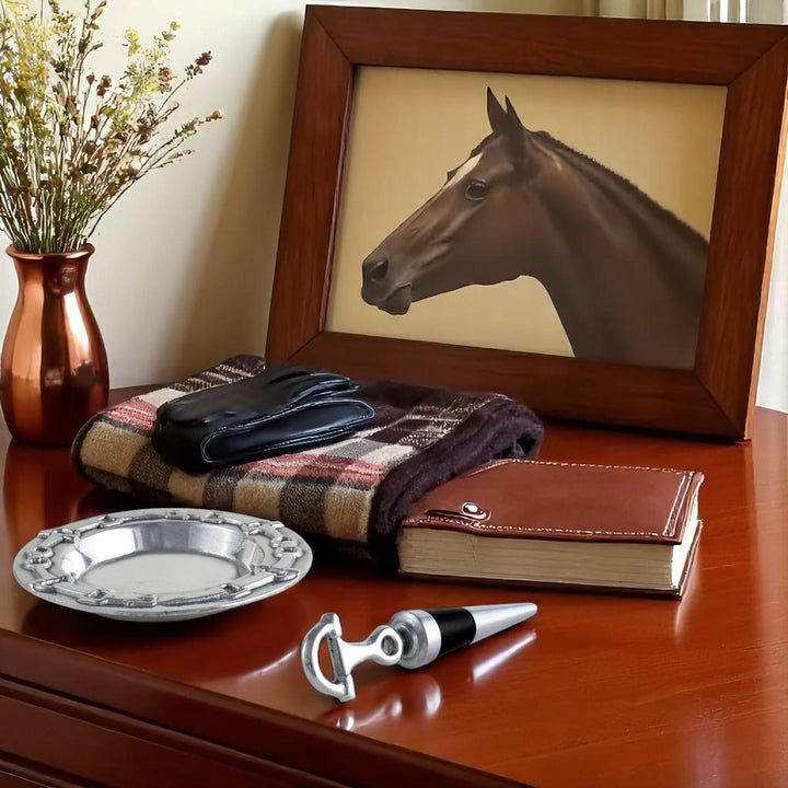 Equestrian Wine Coaster and Stopper Set