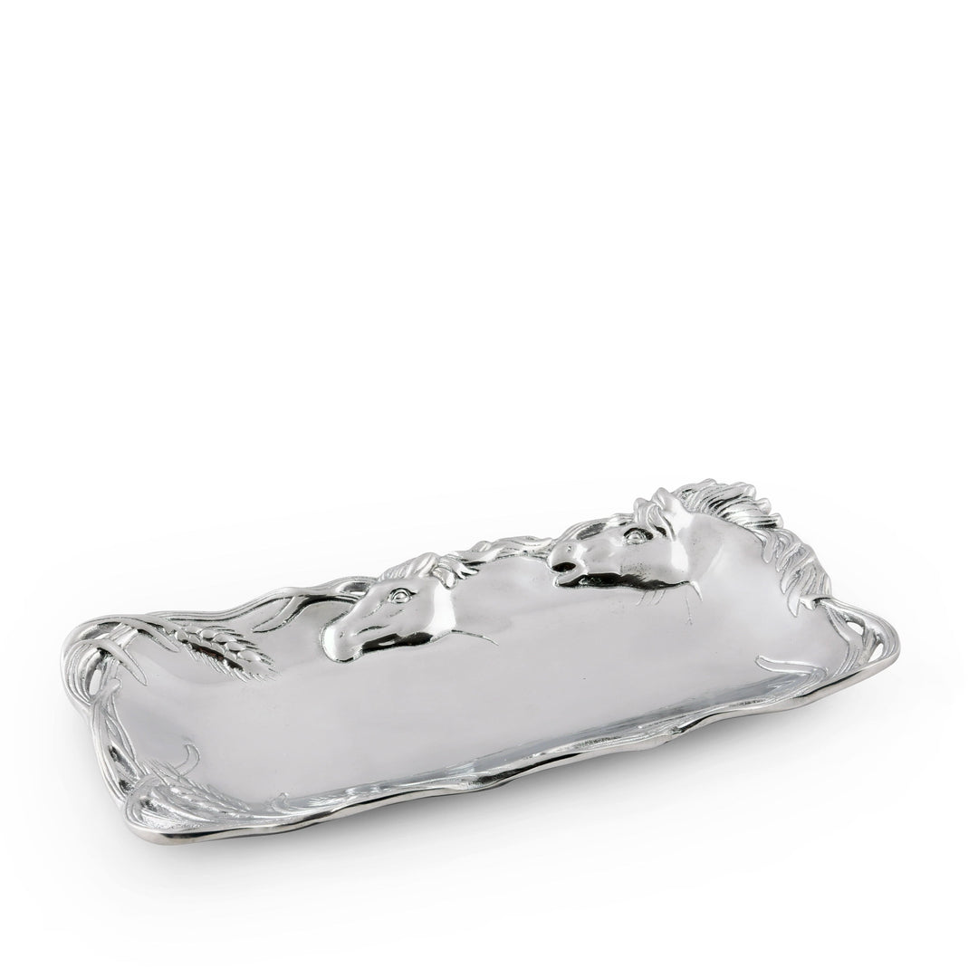 Equestrian Horse Tray – Elegant Silver Serving & Prize Gift for Horse Lovers 6x12