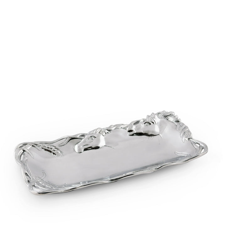 Equestrian Horse Tray – Elegant Silver Serving & Prize Gift for Horse Lovers 6x12