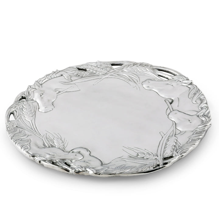 Equestrian Round Horse Tray – Handcrafted Serving Elegance for Horse Lovers & Entertaining