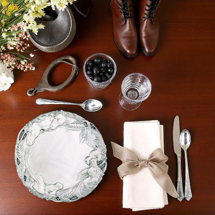 Equestrian Round Horse Tray – Handcrafted Serving Elegance for Horse Lovers & Entertaining