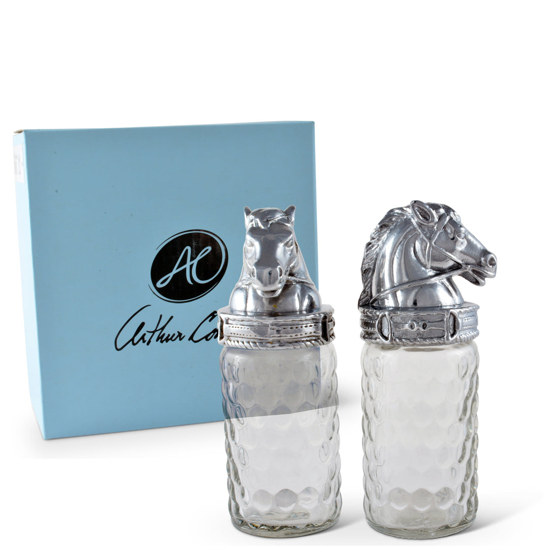 Equestrian Horse Salt & Pepper Shaker Set – Refined Dining Elegance for Horse Lovers
