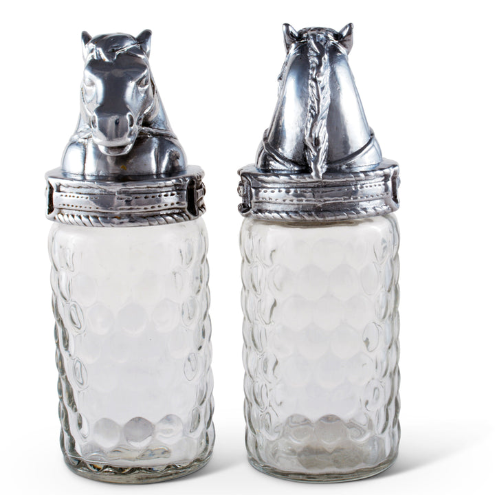 Equestrian Horse Salt & Pepper Shaker Set – Refined Dining Elegance for Horse Lovers