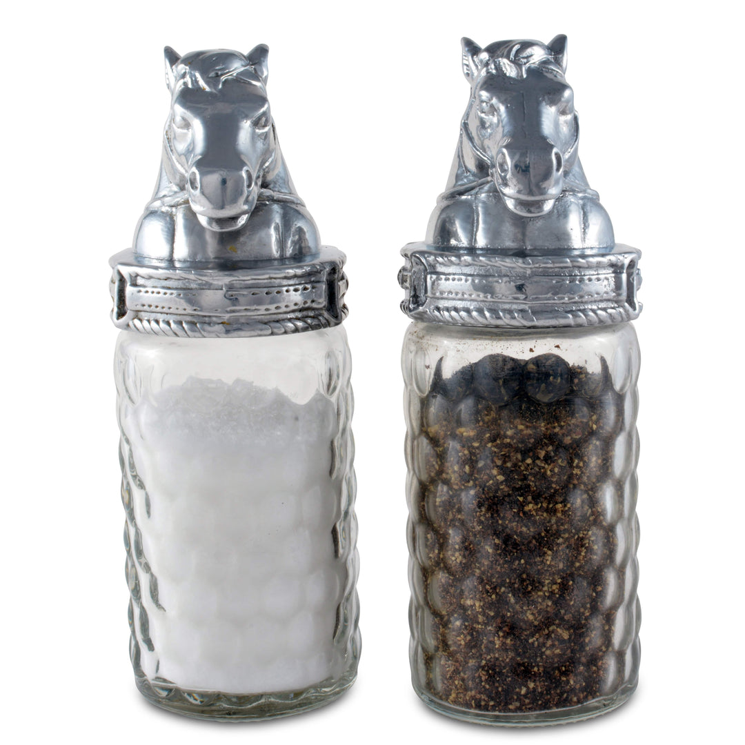 Equestrian Horse Salt & Pepper Shaker Set – Refined Dining Elegance for Horse Lovers