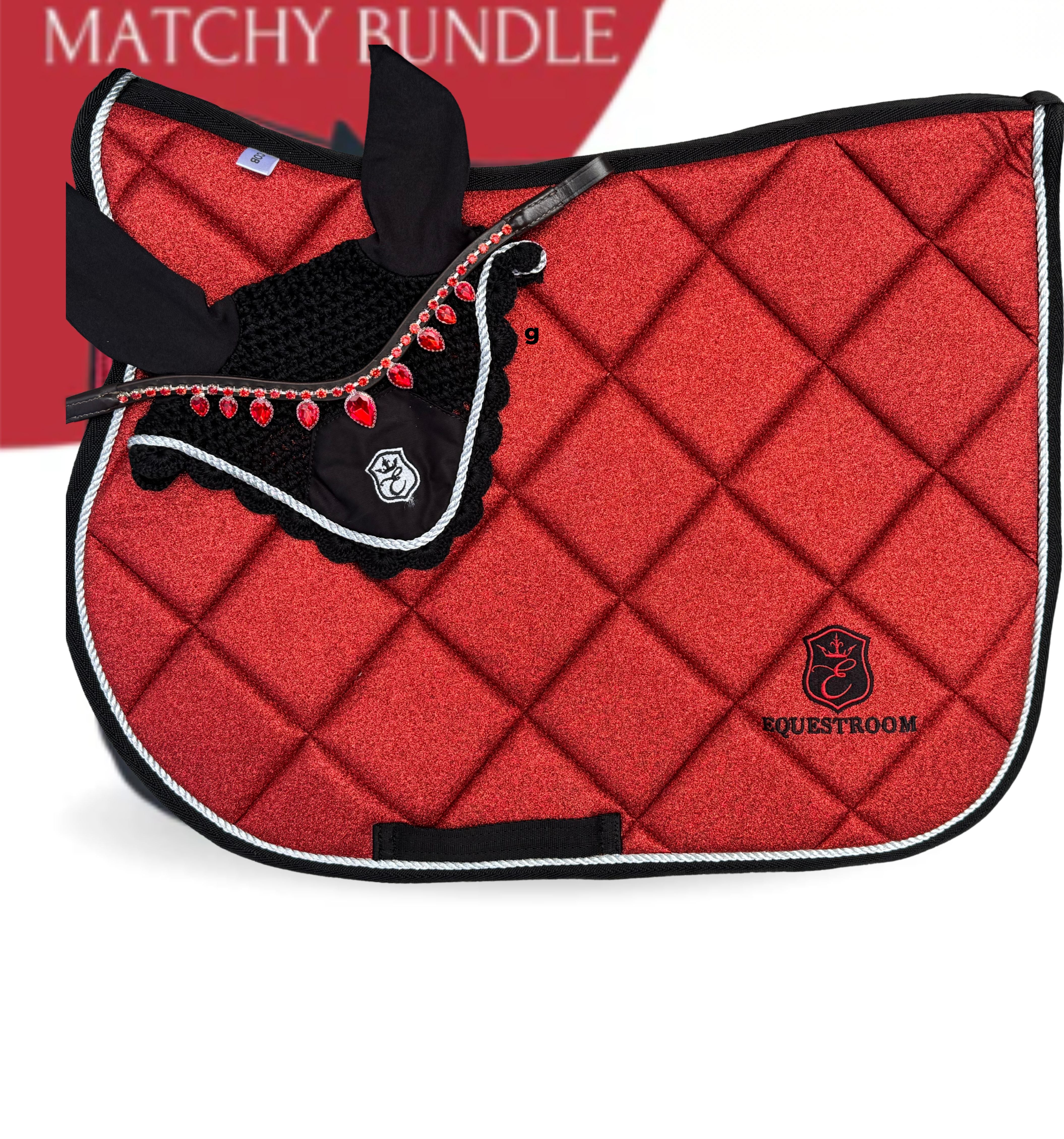 Scarlet Red Saddle Pad Set
