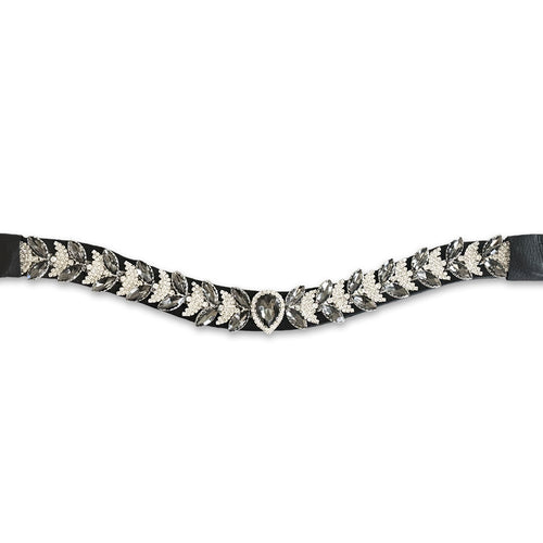 Midnight Black Ultra Bling Horse Browband