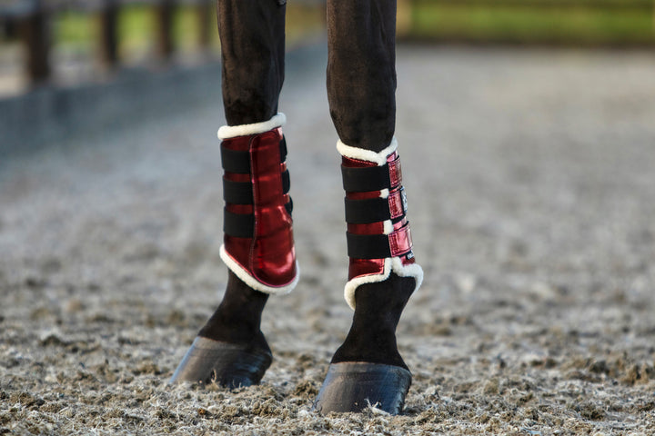 Electric Red Brushing Boots