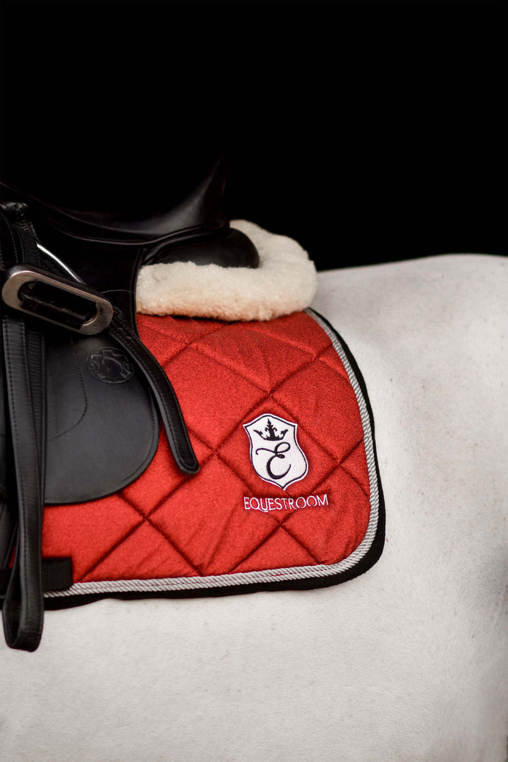 Scarlet Red Saddle Pad Set