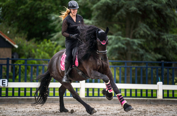 Neon Pink Brushing Boots