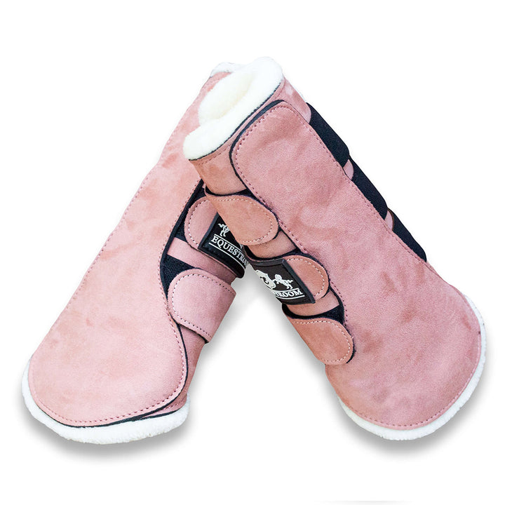 Powder Pink Suede Boots