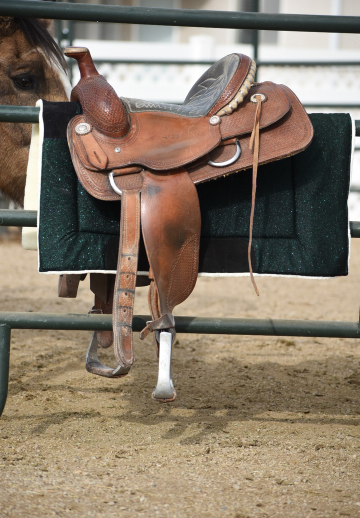 Jade Green Western Saddle Pad