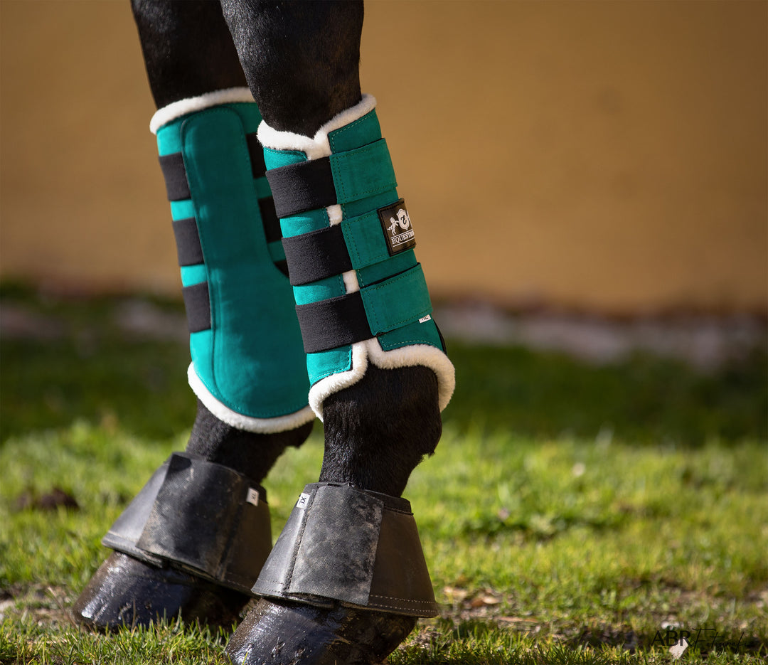 Teal Brushing Boots