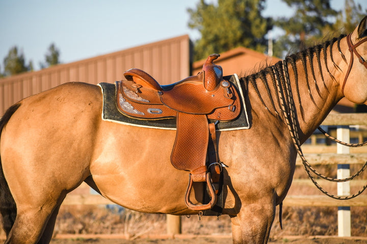 Jade Green Western Saddle Pad