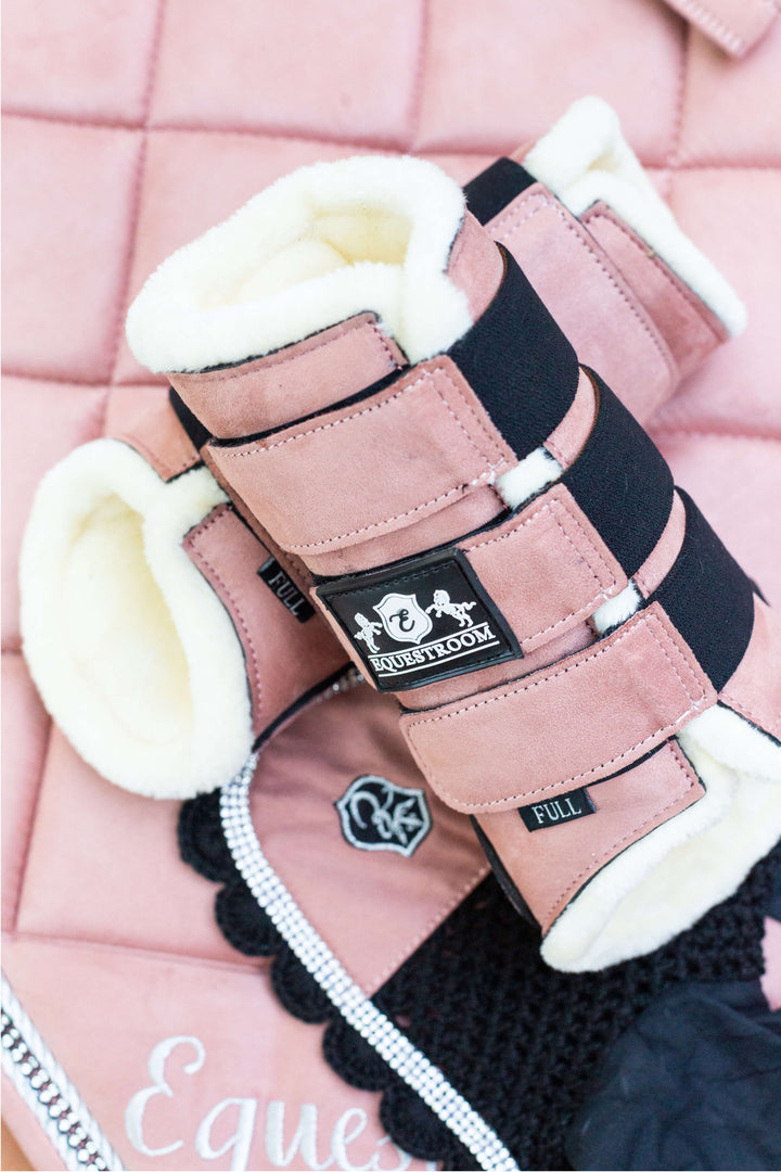 Powder Pink Suede Boots