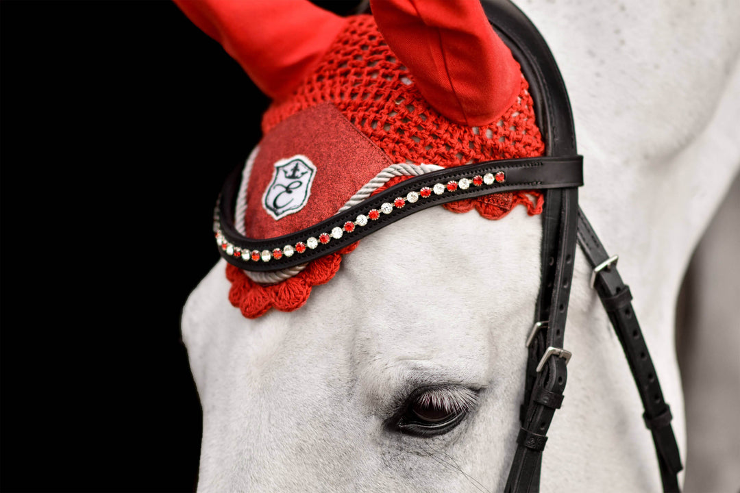 Scarlet Red Saddle Pad Set