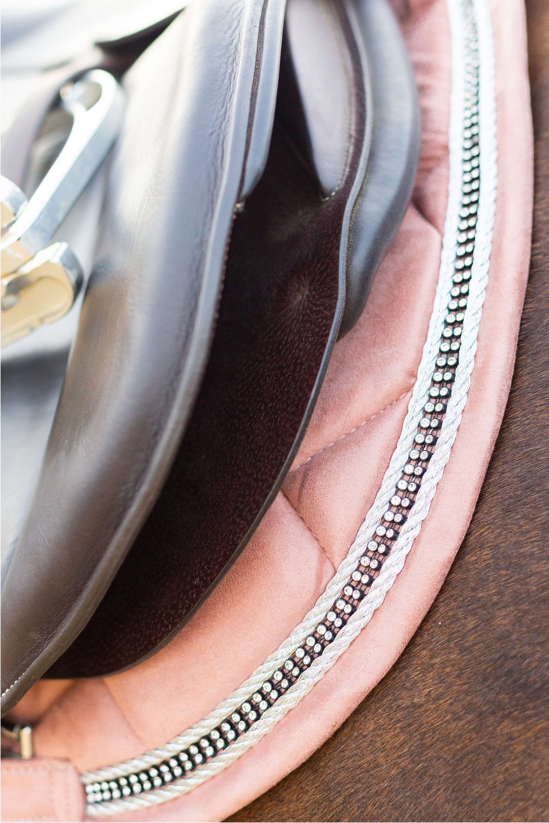 Powder Pink Suede Saddle Pad