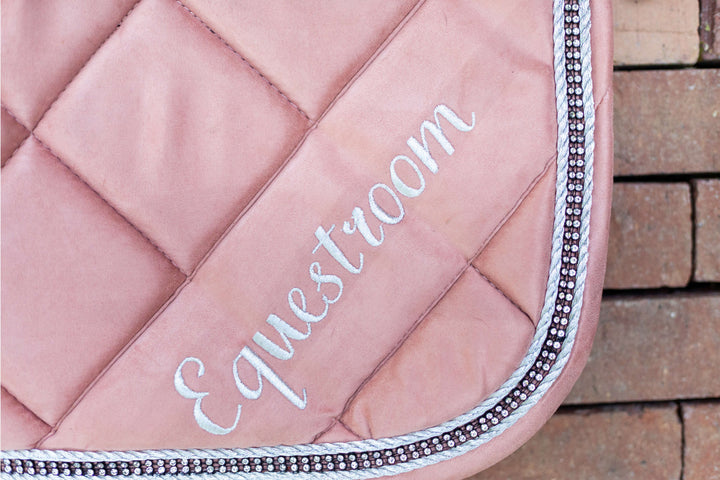 Powder Pink Suede Saddle Pad Set