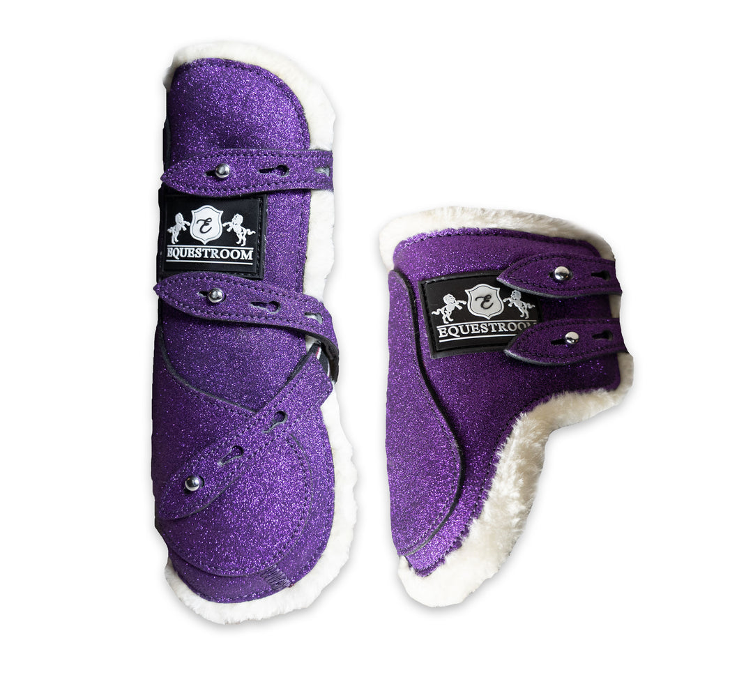 Purple Amethyst Open Front Boots