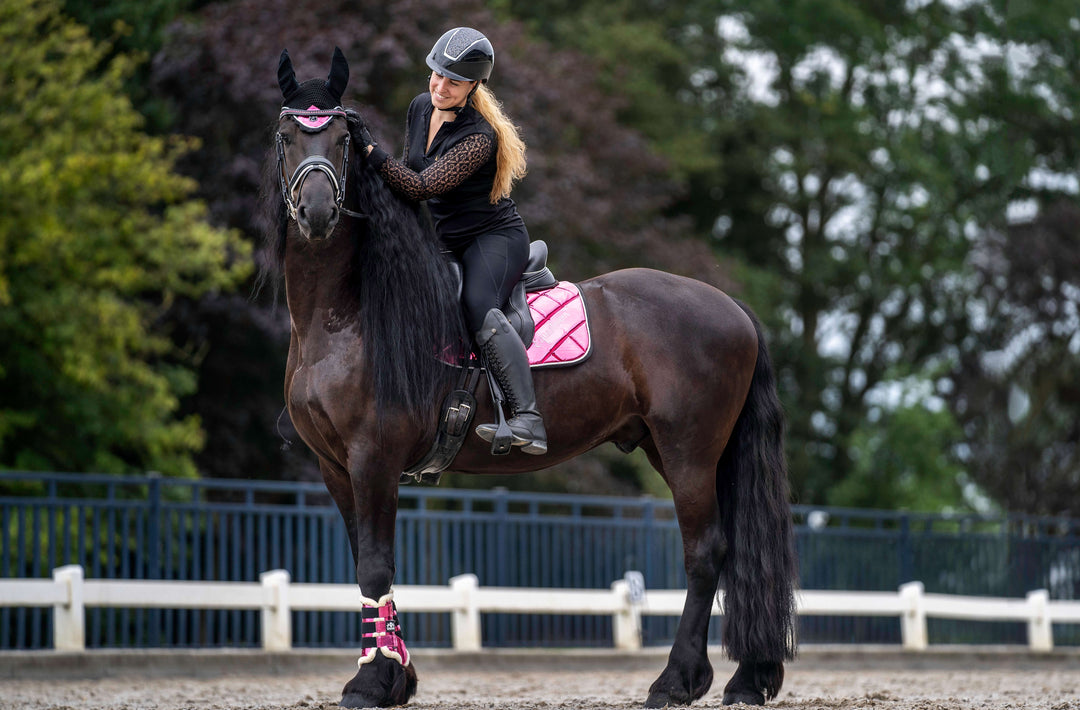 Neon Pink Brushing Boots