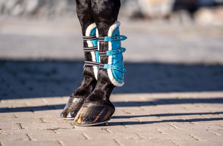 Alice Blue Open Front Boots