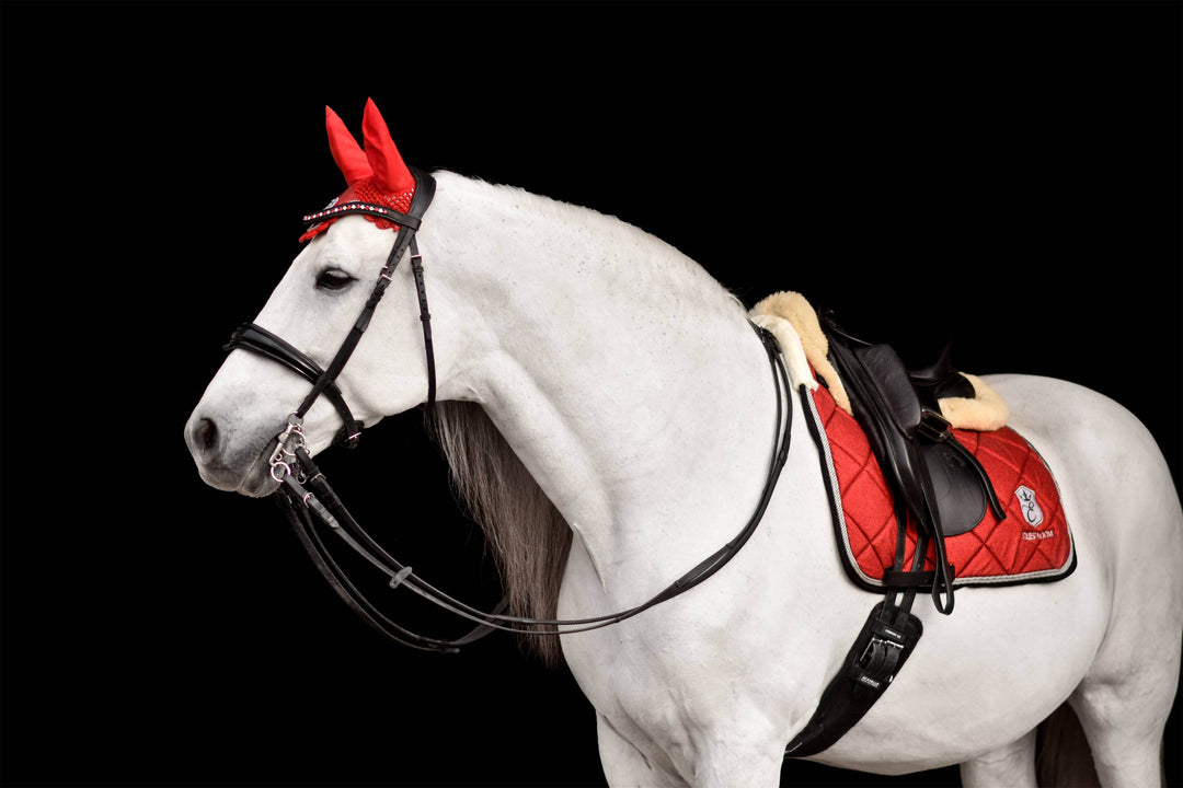 Scarlet Red Saddle Pad Set