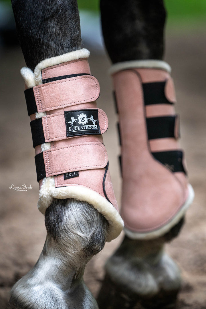 Powder Pink Suede Boots