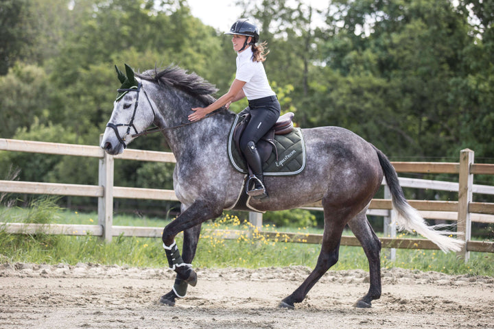 Sage Green Suede Saddle Pad Set